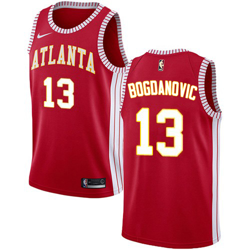 Atlanta Hawks #13 Bogdan Bogdanovic Red Youth Swingman Statement Edition Jersey Youth