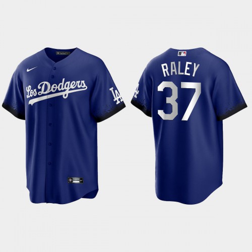 Los Angeles Los Angeles Dodgers #37 Luke Raley Men's 2021 City Connect Game Jersey Royal Men's