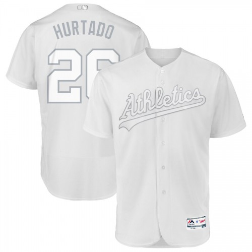 Oakland Oakland Athletics #26 Matt Chapman Hurtado Majestic 2019 Players' Weekend Flex Base Authentic Player Jersey White Men's