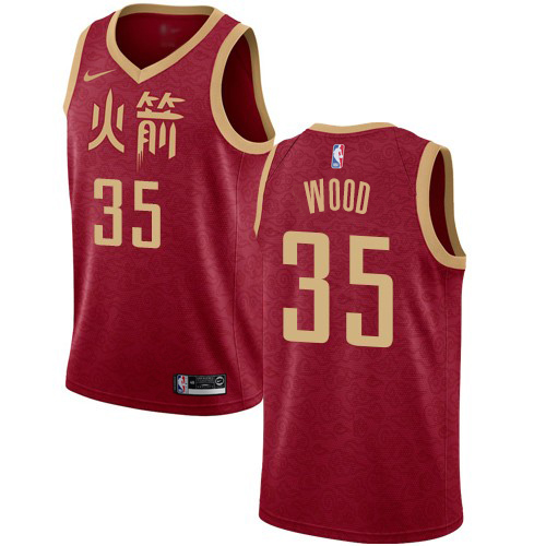 Houston Rockets #35 Christian Wood Red Youth Swingman City Edition 2018/19 Jersey Youth