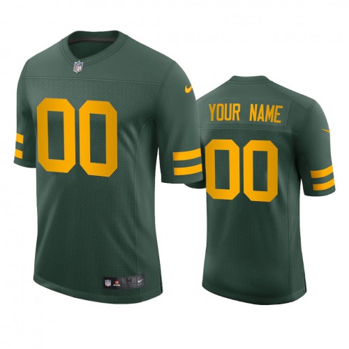 Green Bay Packers Custom Men's Alternate Vapor Limited Player Jersey - Green