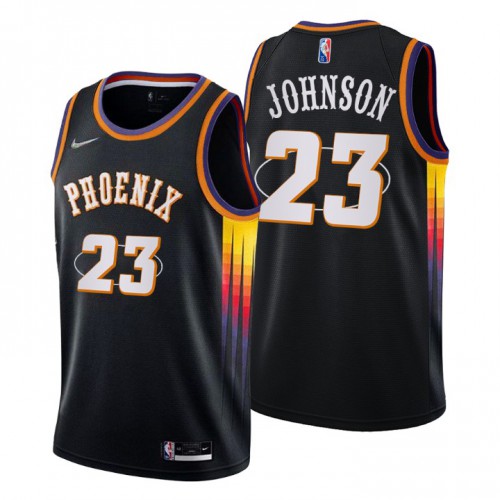 Phoenix Phoenix Suns #23 Cameron Johnson Mens Black 2021/22 Swingman Jersey - City Edition Mens