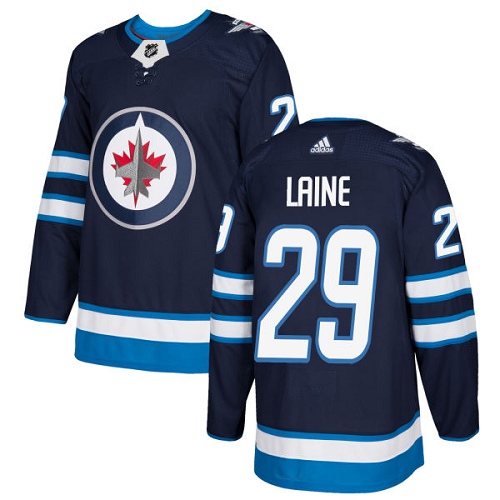 Adidas Winnipeg Jets #29 Patrik Laine Navy Blue Home Authentic Stitched Jersey Men's