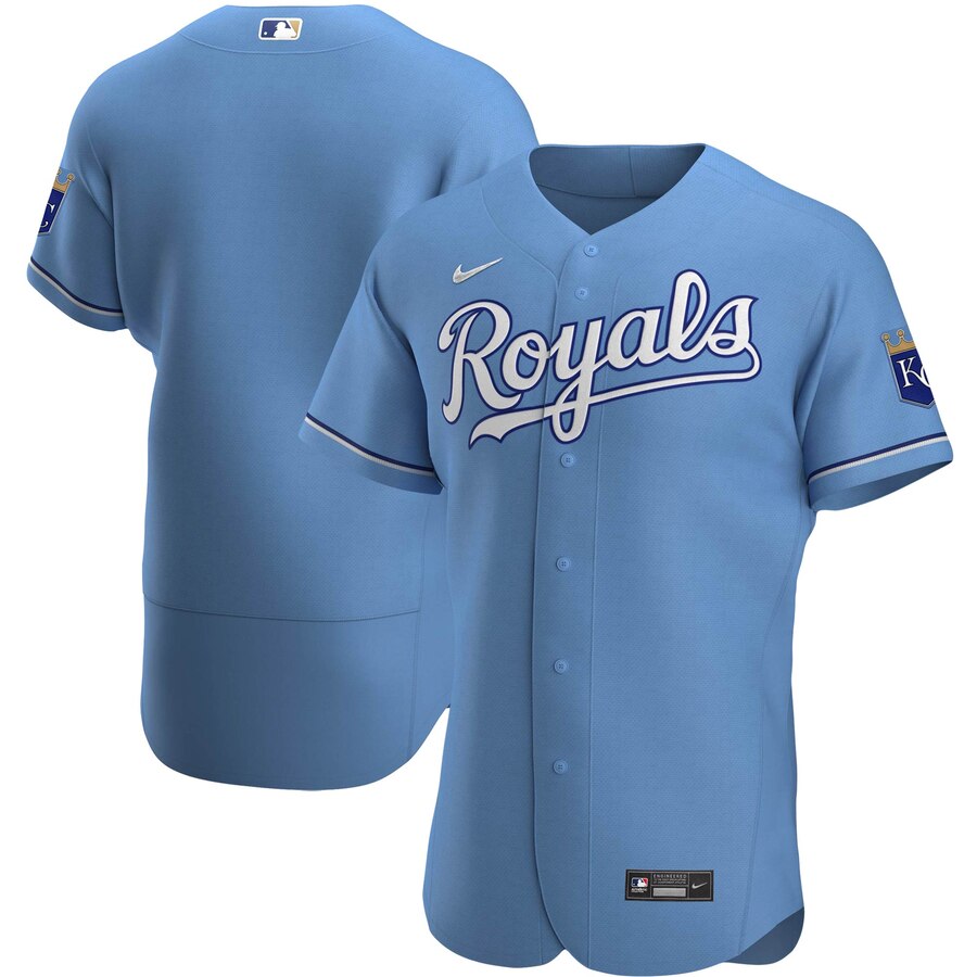 Kansas City Royals Men's Light Blue Alternate 2020 Authentic Jersey