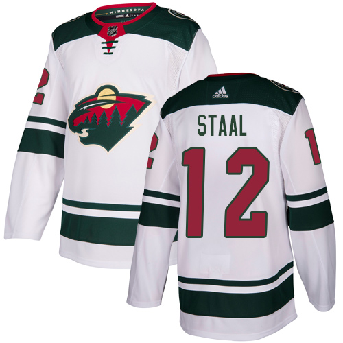 Adidas Minnesota Wild #12 Eric Staal White Road Authentic Stitched Youth Jersey Youth