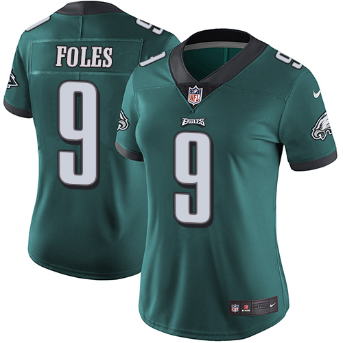 Philadelphia Eagles #9 Nick Foles Midnight Green Team Color Women's Stitched Vapor Untouchable Limited Jersey Womens