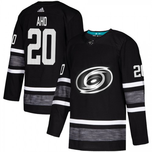Adidas Carolina Hurricanes #20 Sebastian Aho Black Authentic 2019 All-Star Stitched Jersey Men's