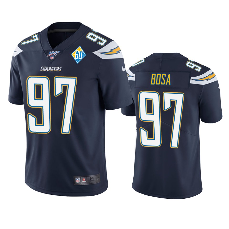 Los Angeles Chargers #97 Joey Bosa Navy 60th Anniversary Vapor Limited Jersey