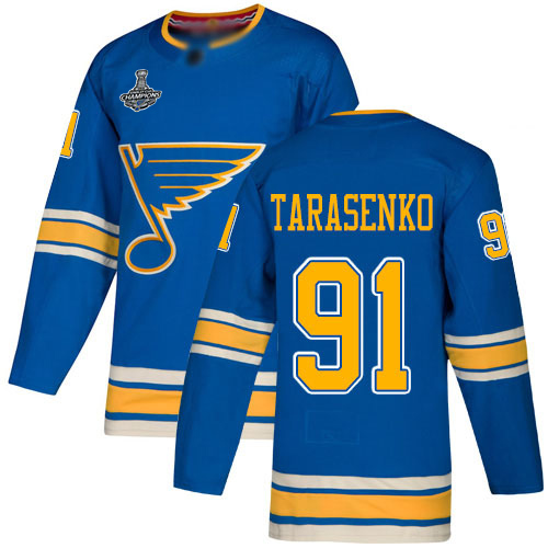 Adidas St. Louis Blues #91 Vladimir Tarasenko Blue Alternate Authentic Stanley Cup Champions Stitched Jersey Men's