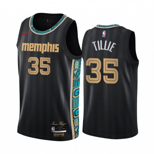 Memphis Grizzlies #35 Killian Tillie Black Swingman 2020-21 City Edition Jersey Mens