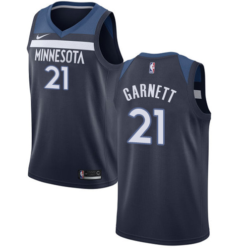 Minnesota Timberwolves #21 Kevin Garnett Navy Blue Youth Swingman Icon Edition Jersey Youth