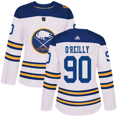 Adidas Buffalo Sabres #90 Ryan O'Reilly White Authentic 2018 Winter Classic Women's Stitched Jersey Womens