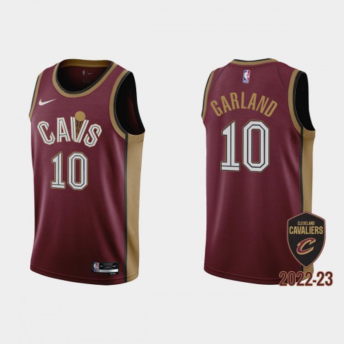 Cleveland Cavaliers #10 Darius Garland Mens Wine 2022-23 Jersey - City Edition Mens