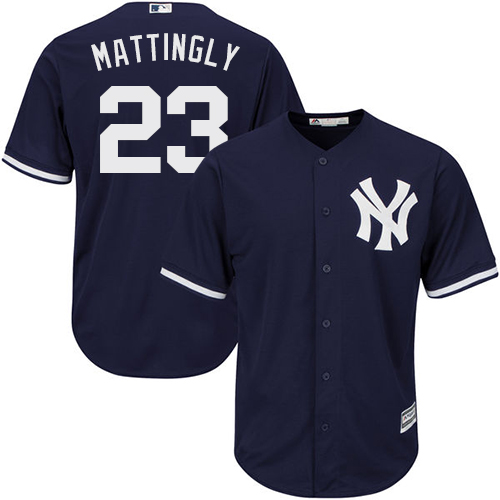 New York Yankees #23 Don Mattingly Navy blue Cool Base Stitched Youth Jersey Youth