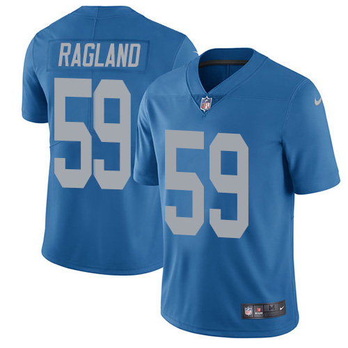 Detroit Lions #59 Reggie Ragland Blue Throwback Men's Stitched Vapor Untouchable Limited Jersey Men's