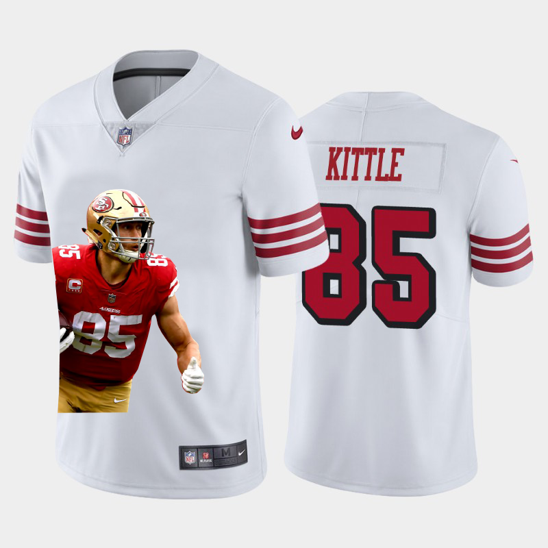 San Francisco 49ers #85 George Kittle Team Hero 1 Rush Vapor Limited Jersey White