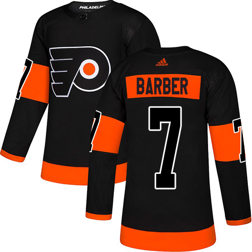Adidas Philadelphia Flyers #7 Bill Barber Black Alternate Authentic Stitched Jersey Men's