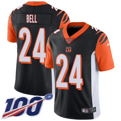 Cincinnati Bengals #24 Vonn Bell Black Team Color Men's Stitched 100th Season Vapor Untouchable Limited Jersey Men's