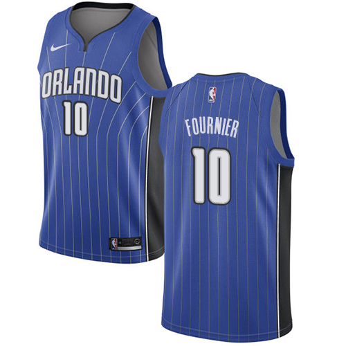 Orlando Magic #10 Evan Fournier Royal Womens Swingman Icon Edition Jersey Womens