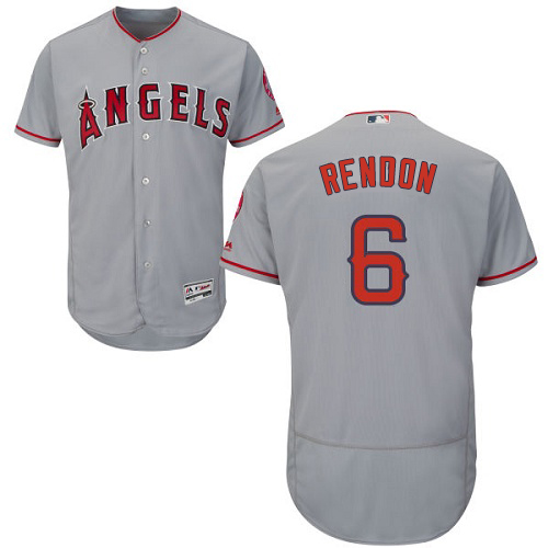 Los Angeles Angels of Anaheim #6 Anthony Rendon Grey Flexbase Authentic Collection Stitched Jersey Men's