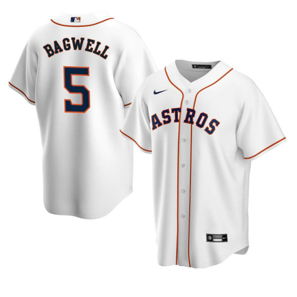 Men's Youth Women's Houston Astros 5 Replica 2020 White Home Jeff Bagwell Jersey