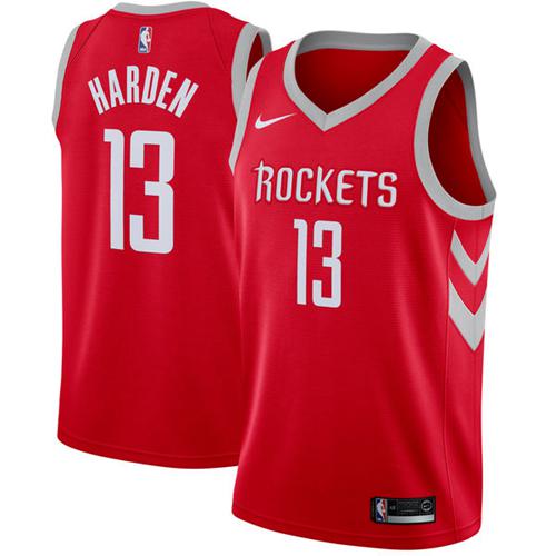 Houston Rockets #13 James Harden Red Youth Swingman Icon Edition Jersey Youth