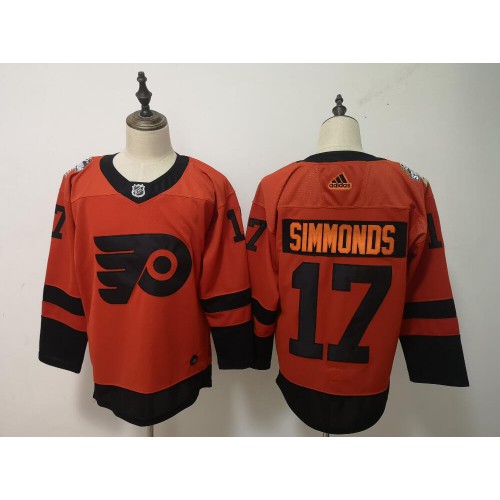 Adidas Philadelphia Flyers #17 Wayne Simmonds Orange 2019 Stadium Series Stitched Jersey Men's