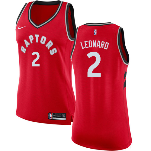 Toronto Raptors #2 Kawhi Leonard Red Womens Swingman Icon Edition Jersey Womens