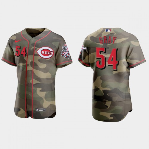 Cincinnati Cincinnati Reds #54 Sonny Gray Men's 2021 Armed Forces Day Authentic Jersey -Camo Men's