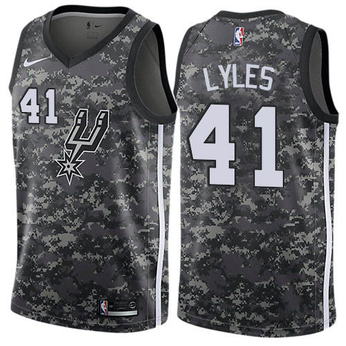 San Antonio Spurs #41 Trey Lyles Black Swingman City Edition 2018/19 Jersey Mens