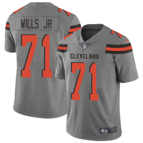 Cleveland Browns #71 Jedrick Wills JR Gray Youth Stitched Limited Inverted Legend Jersey Youth
