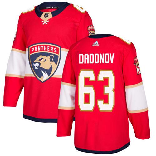 Adidas Florida Panthers #63 Evgenii Dadonov Red Home Authentic Stitched Jersey Men's