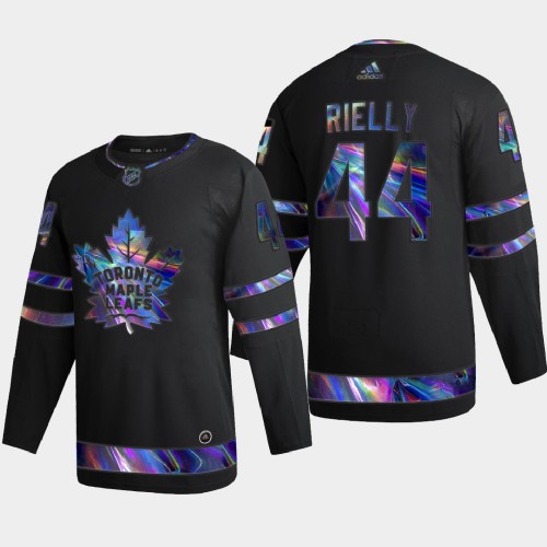 Toronto Maple Toronto Maple Leafs #44 Morgan Rielly Men's Iridescent Holographic Collection Jersey - Black Men's