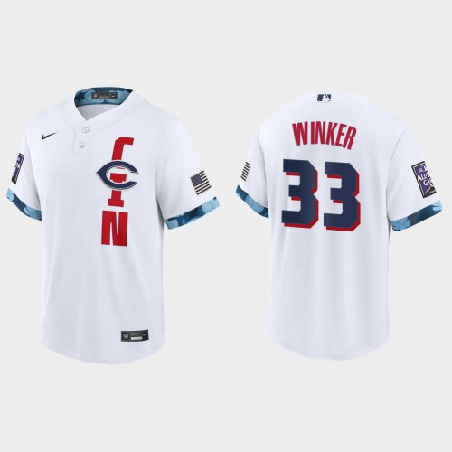 Cincinnati Cincinnati Reds #33 Jesse Winker 2021 All Star Game Fan's Version White Jersey Men's