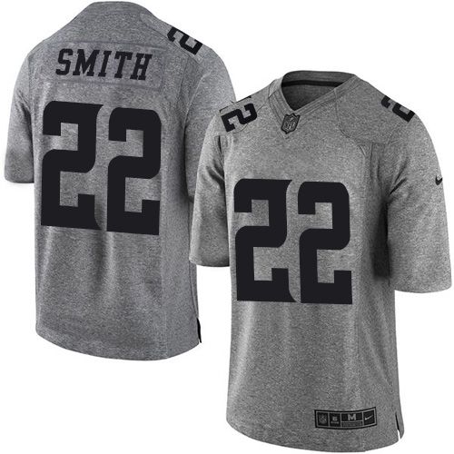 Vikings #22 Harrison Smith Gray Men's Stitched Limited Gridiron Gray Jersey