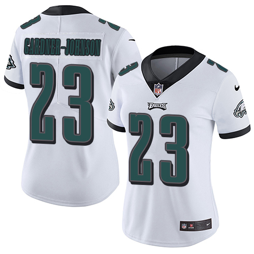 Eagles #23 C.J. Gardner-Johnson White Women's Stitched Vapor Untouchable Limited Jersey