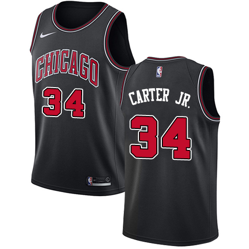 Chicago Bulls #34 Wendell Carter Jr. Black Womens Swingman Statement Edition Jersey Womens