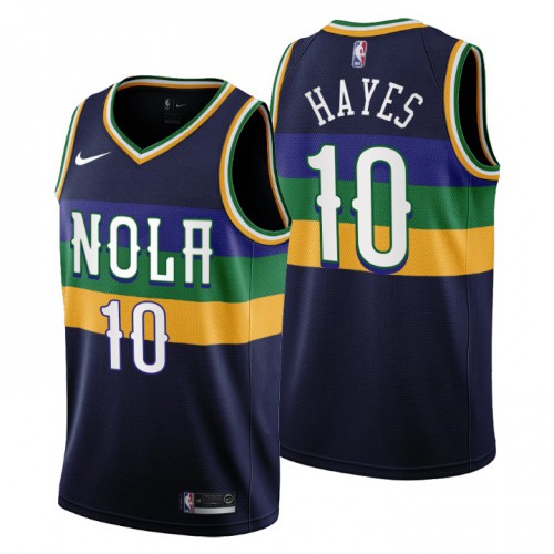 New Orleans Pelicans #10 Jaxson Hayes Mens 2022-23 City Edition Jersey - Cherry Blossom Navy Mens