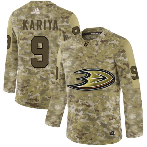 Adidas Anaheim Ducks #9 Paul Kariya Camo Authentic Stitched Jersey Men's