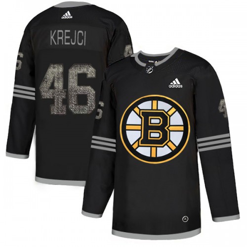 Adidas Boston Bruins #46 David Krejci Black Authentic Classic Stitched Jersey Men's
