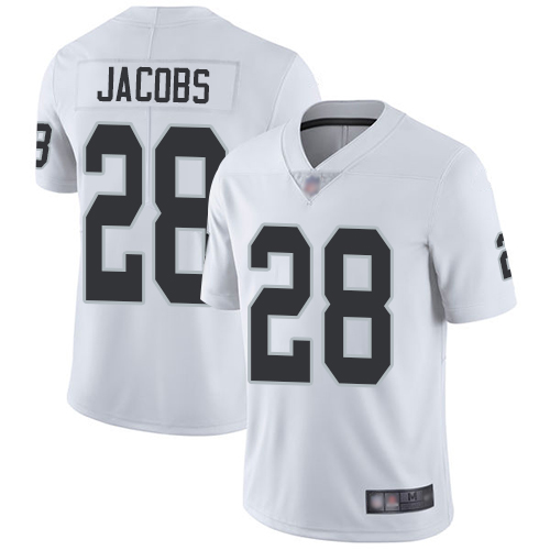 Raiders #28 Josh Jacobs White Men's Stitched Vapor Untouchable Limited Jersey