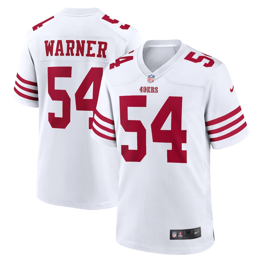 San Francisco 49ers #54 Fred Warner Men's 2022 Player Game Jersey - White