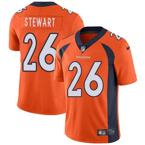 Denver Broncos #26 Darian Stewart Orange Team Color Men's Stitched Vapor Untouchable Limited Jersey Men's