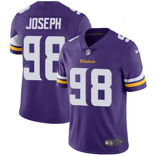 Minnesota Vikings #98 Linval Joseph Purple Team Color Men's Stitched Vapor Untouchable Limited Jersey Men's