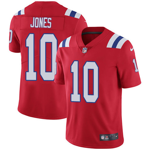Patriots #10 Mac Jones Red Alternate Men's Stitched Vapor Untouchable Limited Jersey