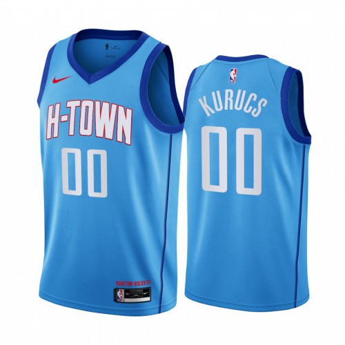 Houston Rockets #00 Rodions Kurucs Blue Womens Swingman 2020-21 City Edition Jersey Womens
