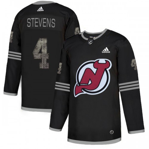 Adidas New Jersey Devils #4 Scott Stevens Black Authentic Classic Stitched Jersey Men's