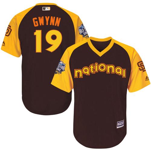 San Diego Padres #19 Tony Gwynn Brown 2016 All-Star National League Stitched Youth Jersey Youth