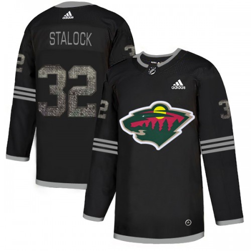 Adidas Minnesota Wild #32 Alex Stalock Black Authentic Classic Stitched Jersey Men's