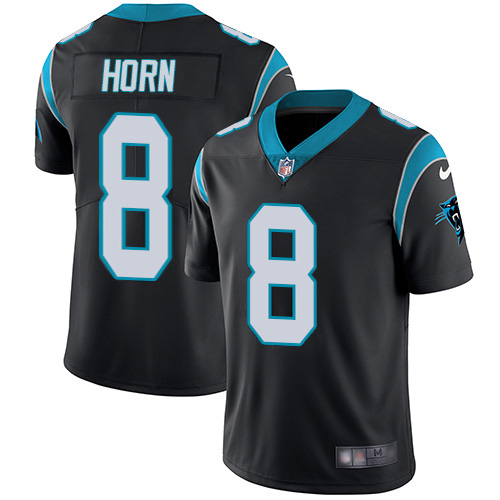 Carolina Panthers #8 Jaycee Horn Black Team Color Youth Stitched Vapor Untouchable Limited Jersey Youth